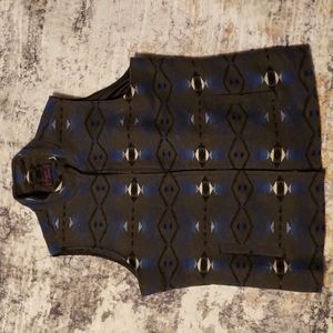 Western Patterned Vest - 2X